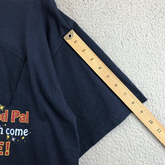 Disney Mickey Mouse Good Pal Here I Am Upside Down Pocket T shirt Size XL - Picture 5 of 11